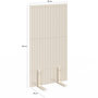 Voir la diapositive 5 : ID MARKET Paravent extérieur ajouré claustra décoratif 80 x 150 cm persiennes verticales métal beige
