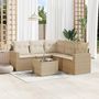 Voir la diapositive 1 : VIDAXL Salon de jardin avec coussins 6 pcs beige resine tressee