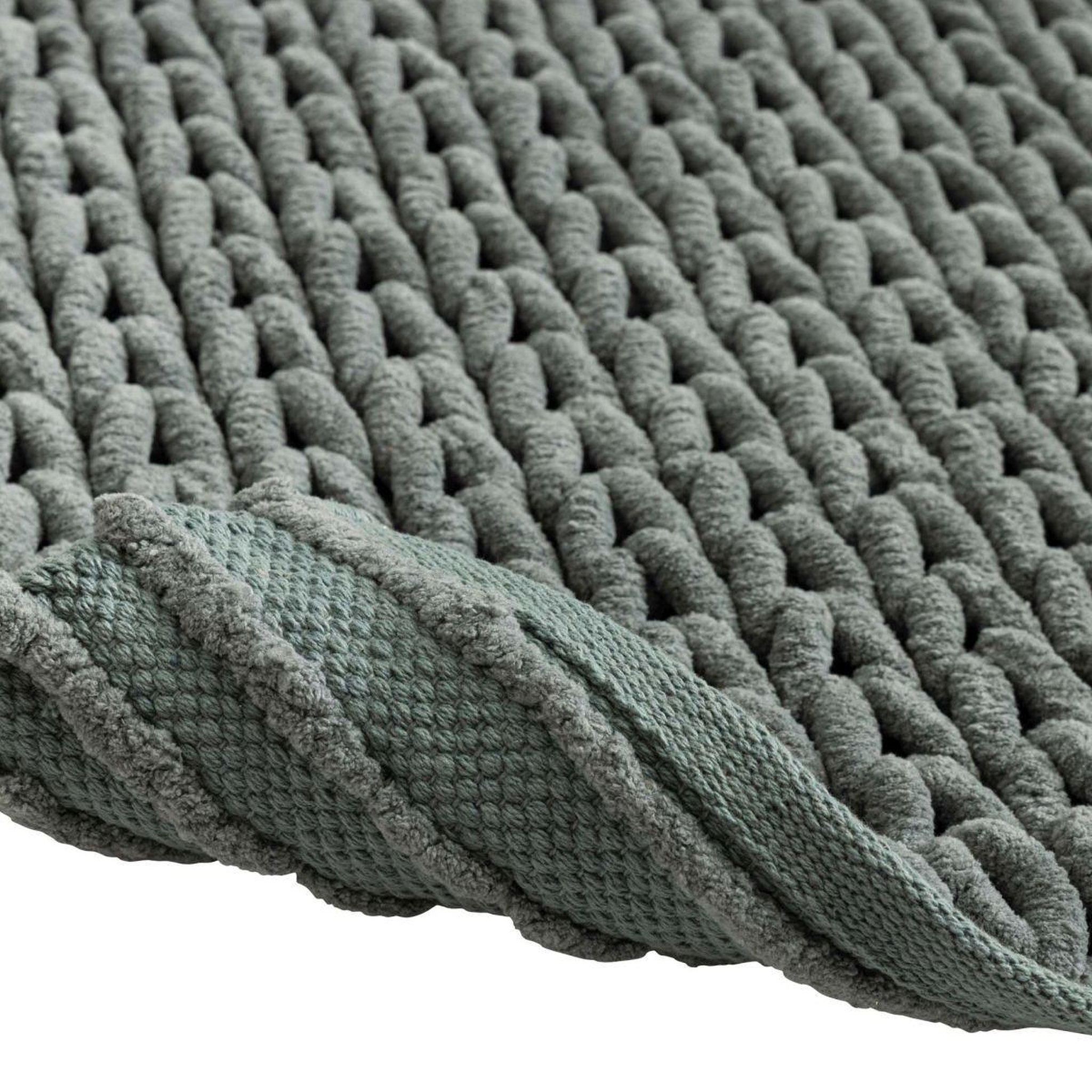 Voir la diapositive 4 : Douceur d'Intérieur Tapis de bain en chenille  ariel  50x80cm vert cèdre
