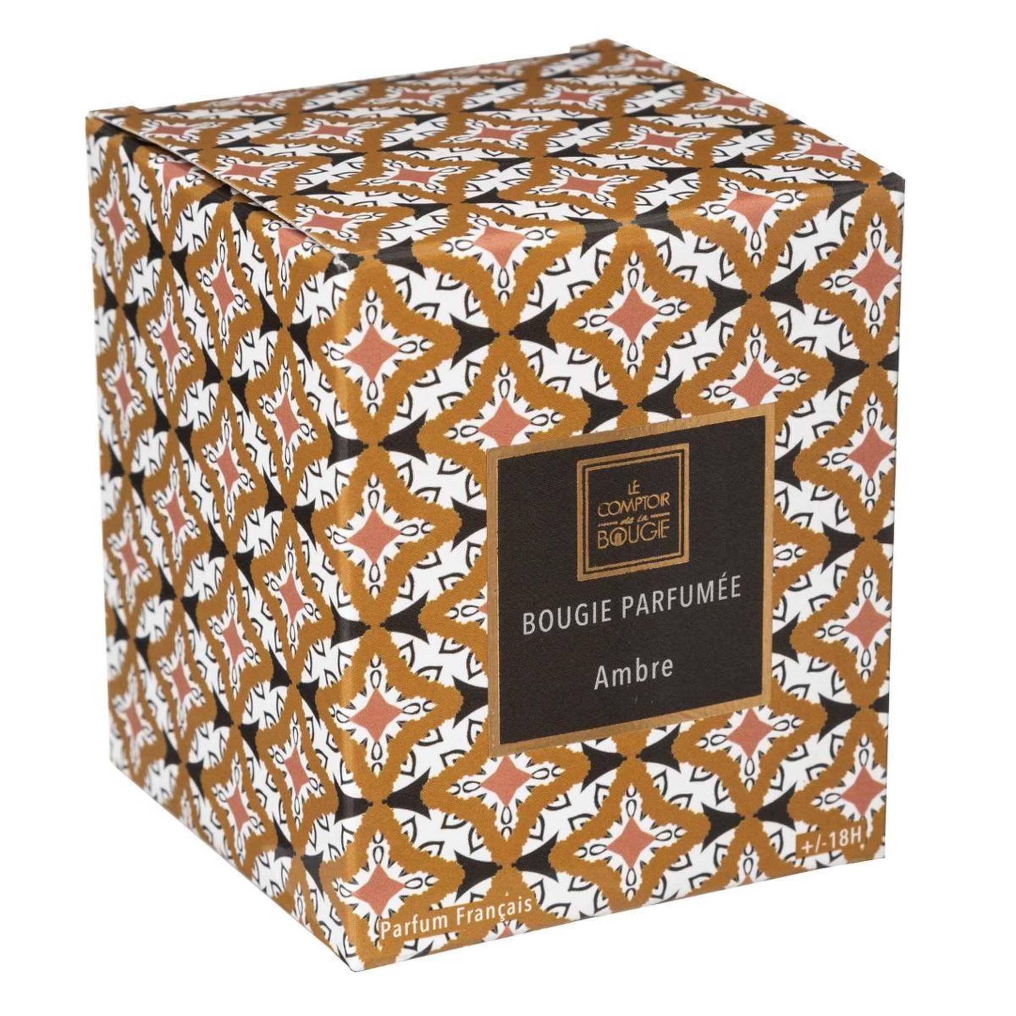 Voir la diapositive 2 : COMPTOIR DE LA BOUGIE Bougie parfumée en verre  neda  8cm ambre