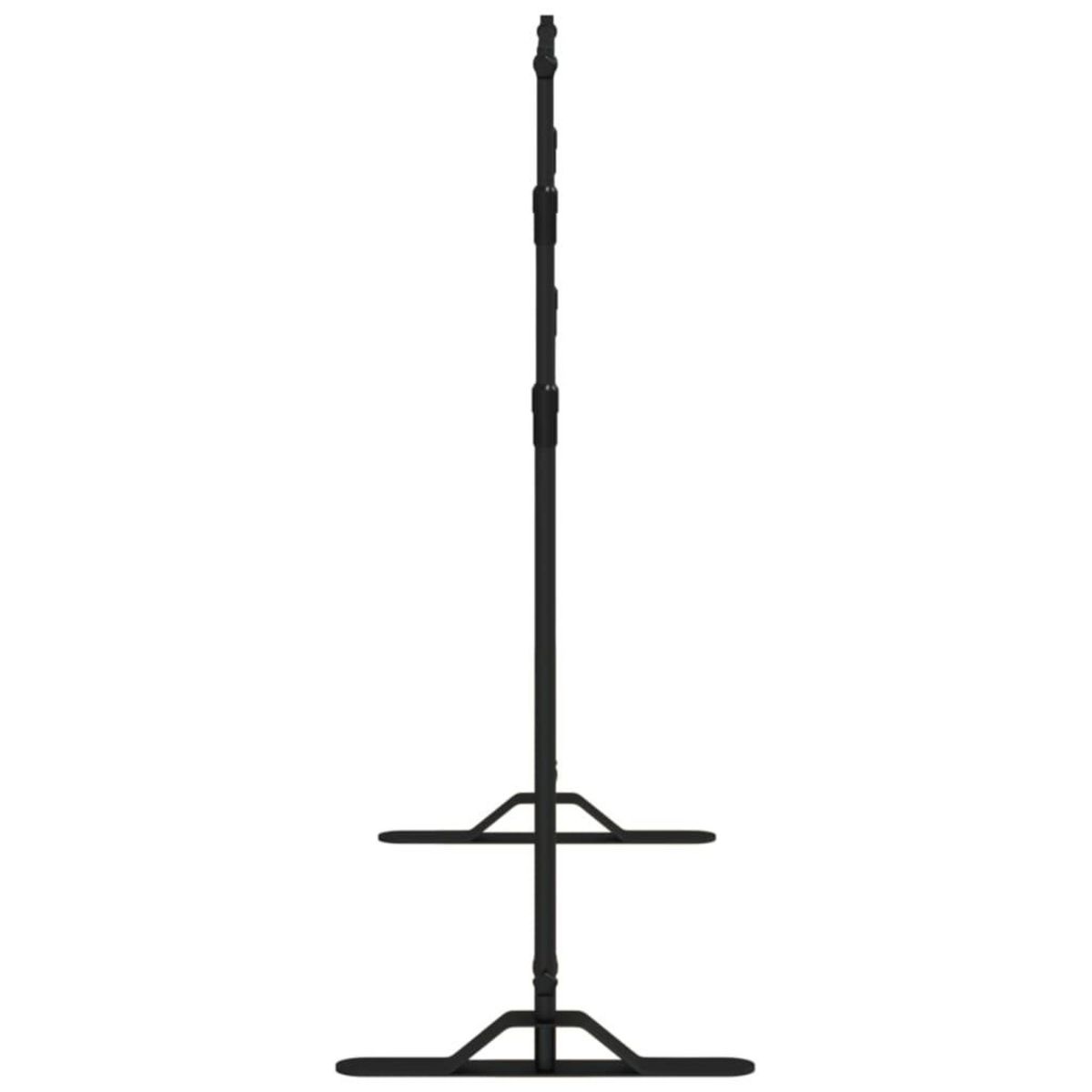 VIDAXL Support de toile de fond noir 254x243 cm acier