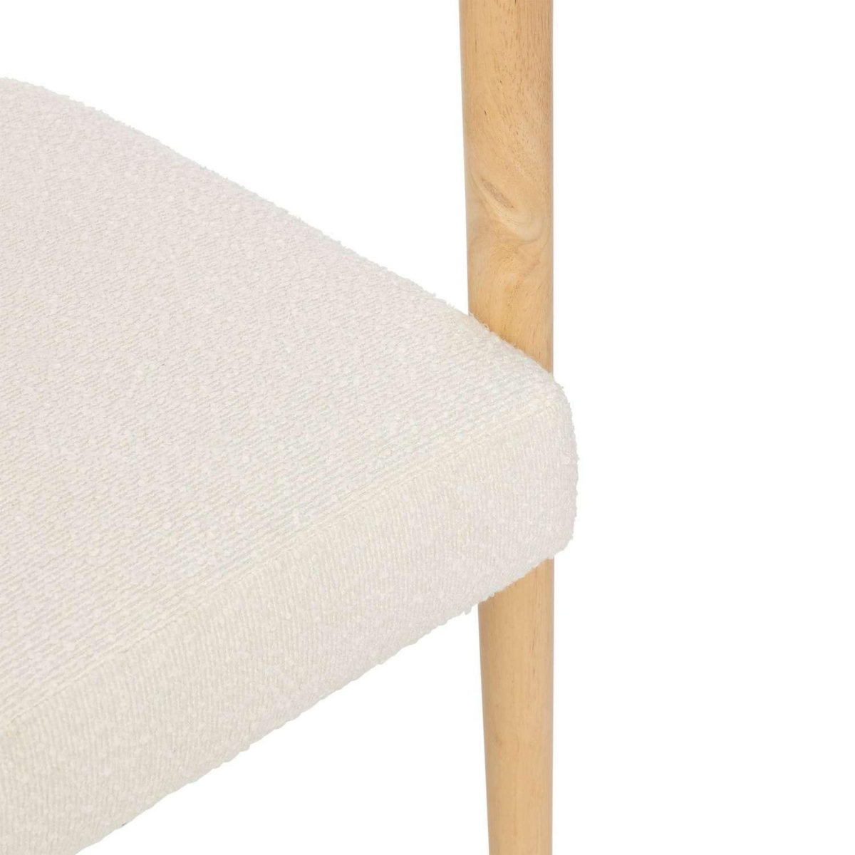 ATMOSPHERA Fauteuil de table en bouclette ADRIA - Blanc