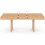 Voir la diapositive 3 : ID MARKET Table à manger extensible rectangle ALOISE 4-8 personnes pied arc bois effet hêtre 160-200 cm