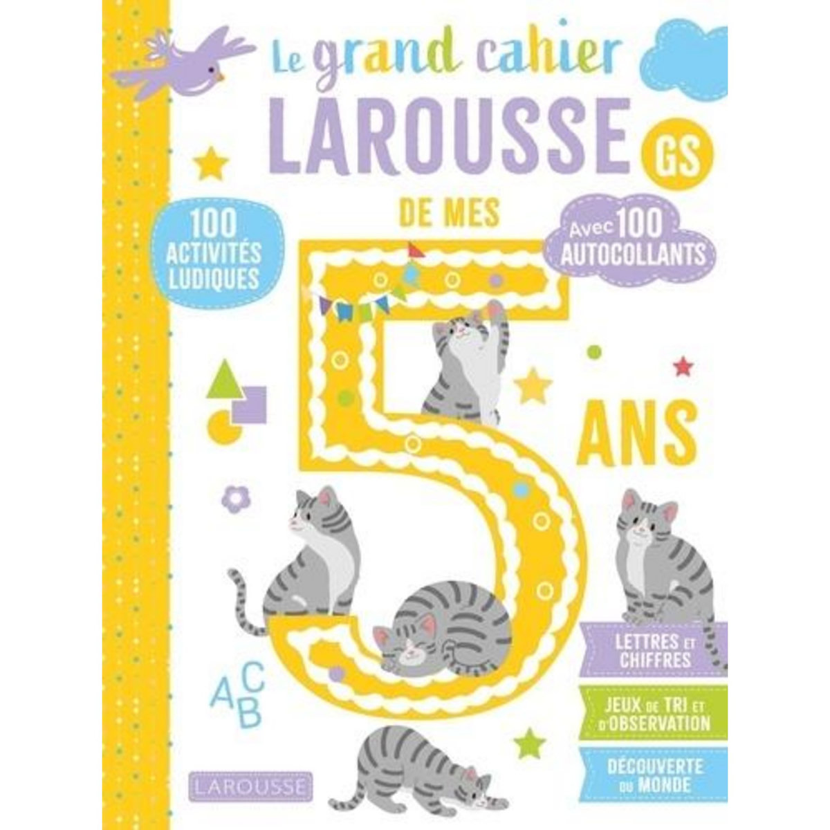LE GRAND CAHIER LAROUSSE DE MES 5 ANS GS. 100 ACTIVITES LUDIQUES, AVEC 100 AUTOCOLLANTS, Gauduel Catherine
