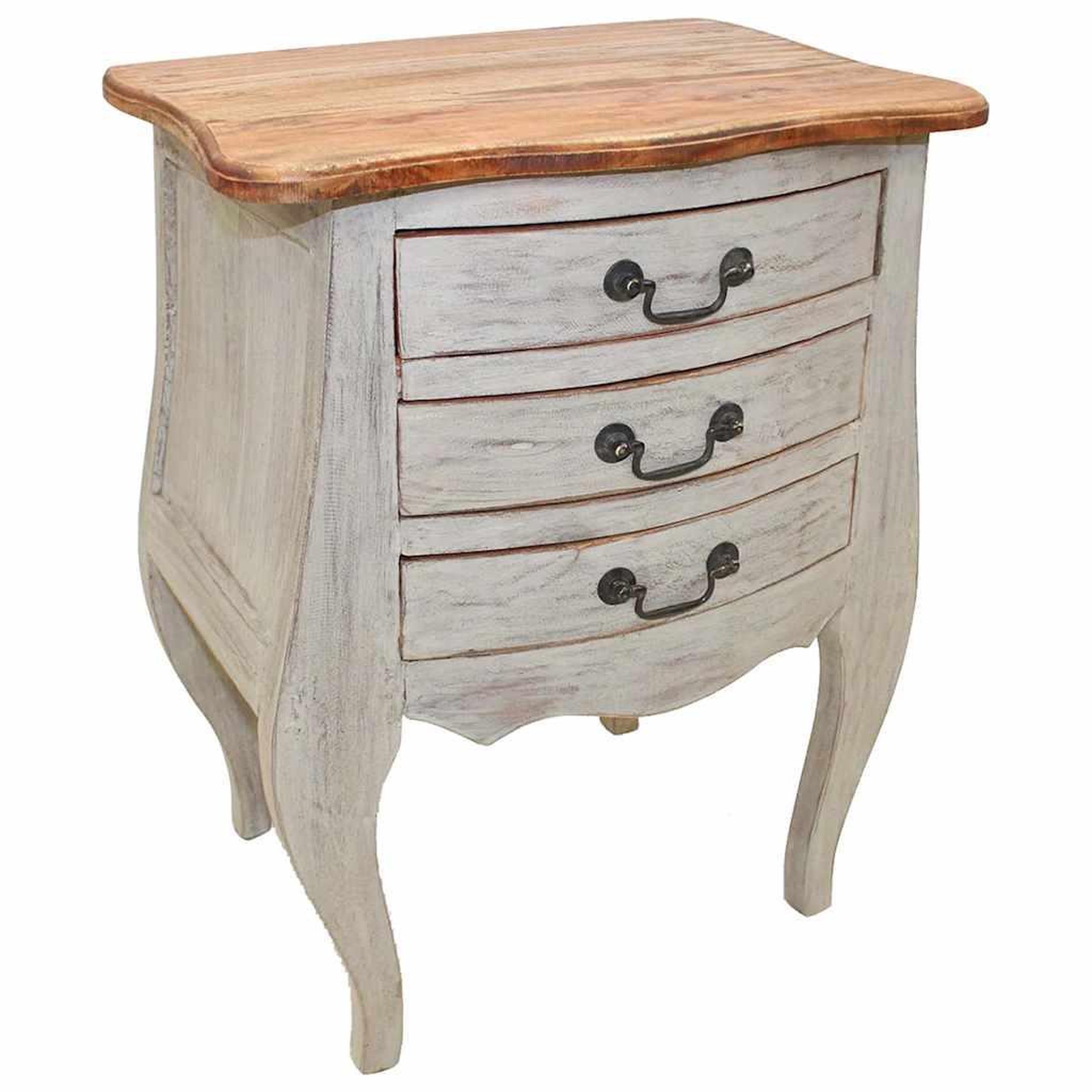 Voir la diapositive 1 : VIDAXL Table de chevet bois d'acajou massif 48x35x64 cm