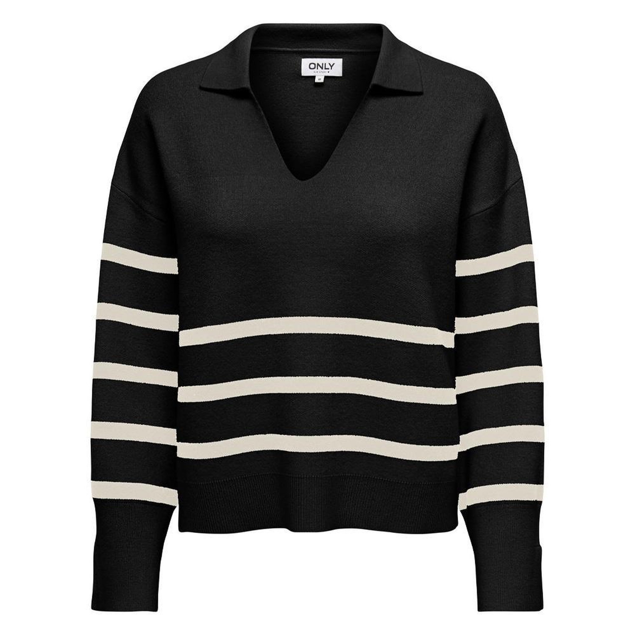 Voir la diapositive 1 : Only Pull Noir/Ecru  Femme Only Monica