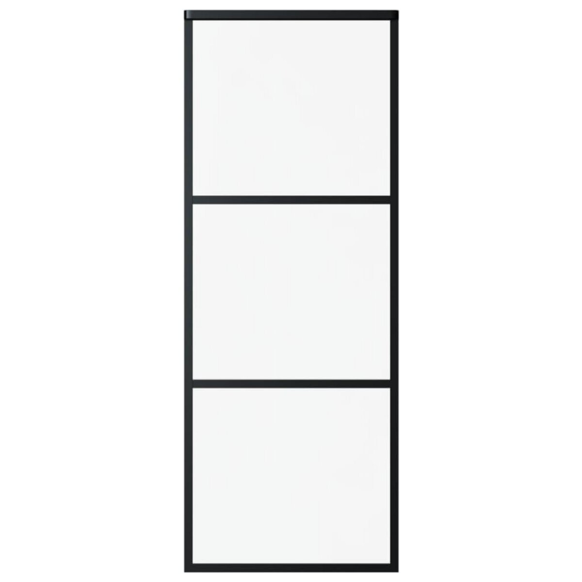 VIDAXL Porte coulissante et quincaillerie Verre ESG/Aluminium 76x205cm