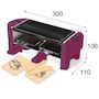 Voir la diapositive 3 : LITTLE BALANCE Appareil à raclette 2 personnes 320w prune - 8615