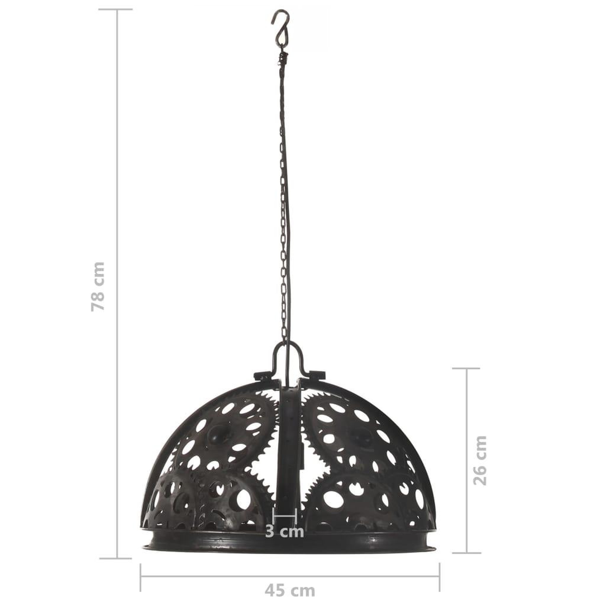 Voir la diapositive 6 : VIDAXL Plafonnier industriel en forme de roue dentee 45 cm E27