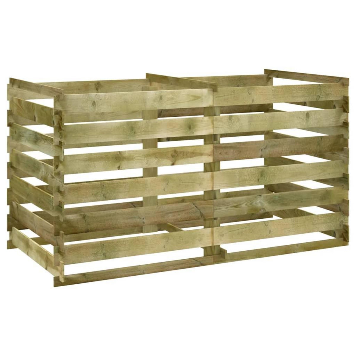 VIDAXL Bac de compostage a lattes Bois de pin impregne 180x90x90 cm