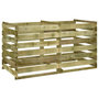 Voir la diapositive 2 : VIDAXL Bac de compostage a lattes Bois de pin impregne 180x90x90 cm