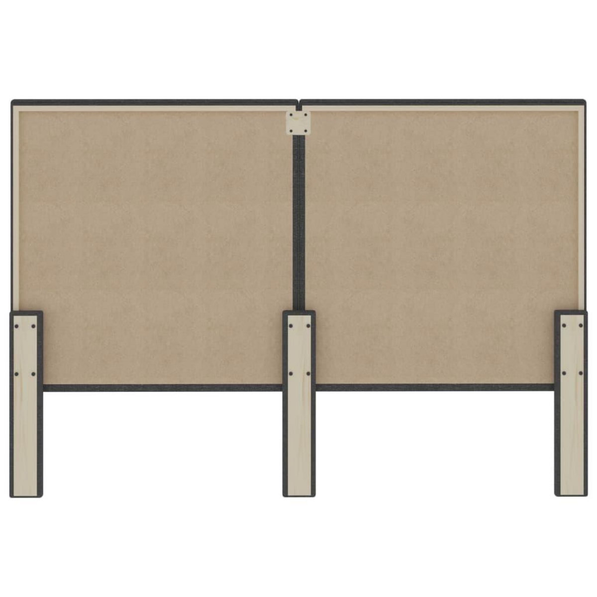 VIDAXL Tete de lit Gris fonce Tissu 160x200 cm
