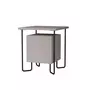 TOILINUX Table de chevet design Acres - L. 40 x H. 45 cm - Marron mocca