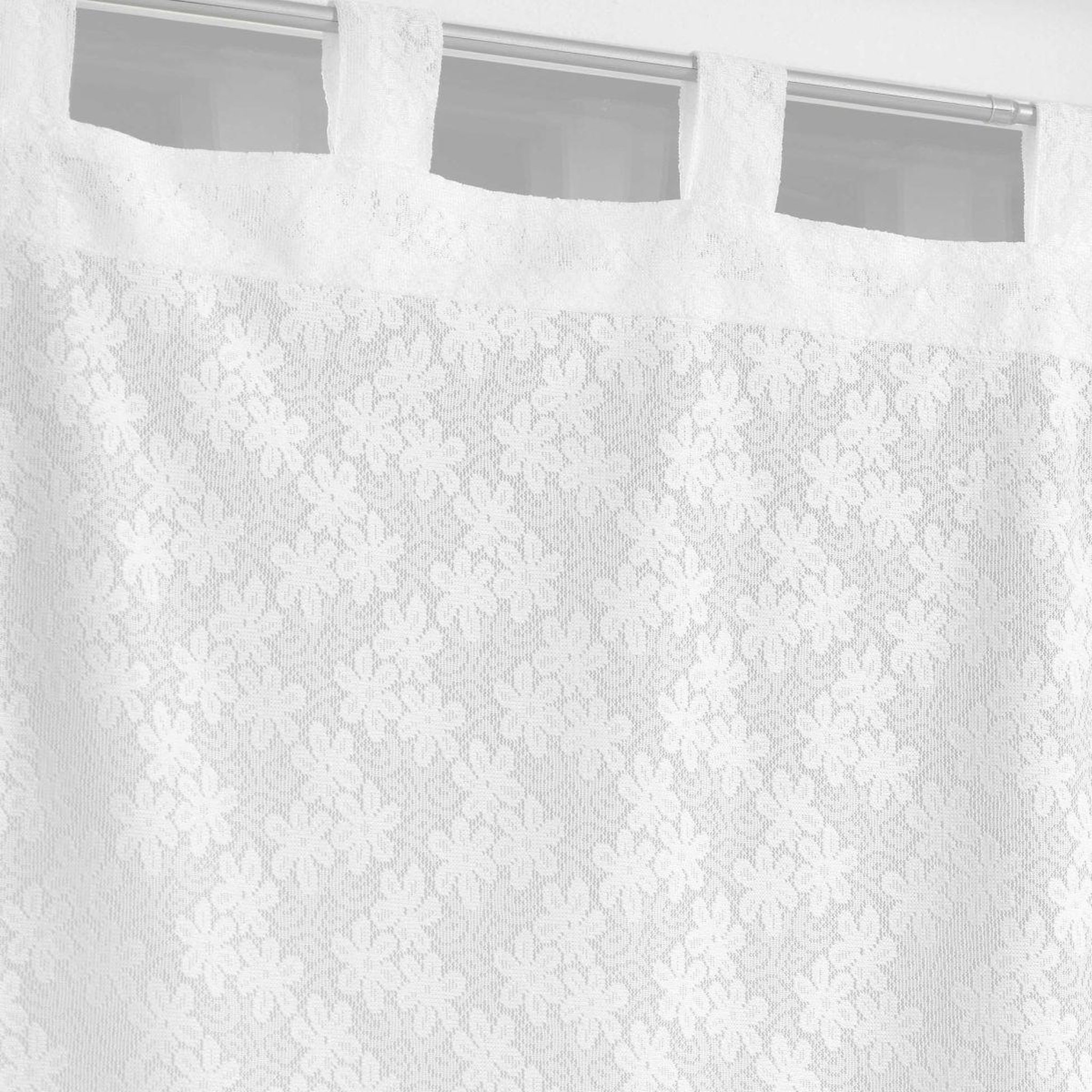 Voir la diapositive 2 : Douceur d'Intérieur Paire de voilages maille  fanny  60x160cm blanc