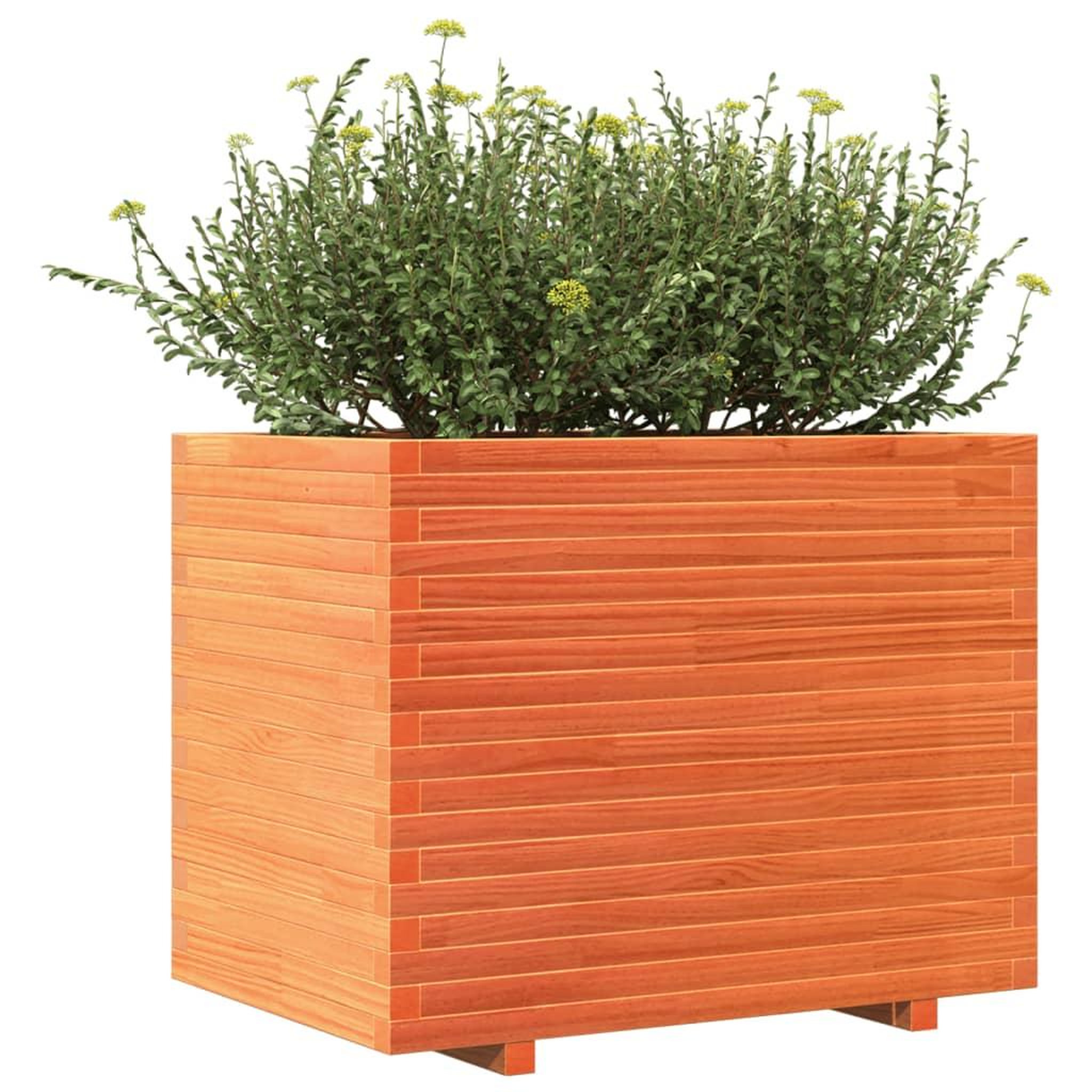 Voir la diapositive 4 : VIDAXL Jardiniere cire marron 90x60x72,5 cm bois de pin massif