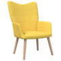 Voir la diapositive 3 : VIDAXL Chaise de relaxation avec tabouret Jaune moutarde Tissu
