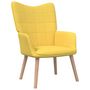 Voir la diapositive 3 : VIDAXL Chaise de relaxation avec tabouret Jaune moutarde Tissu