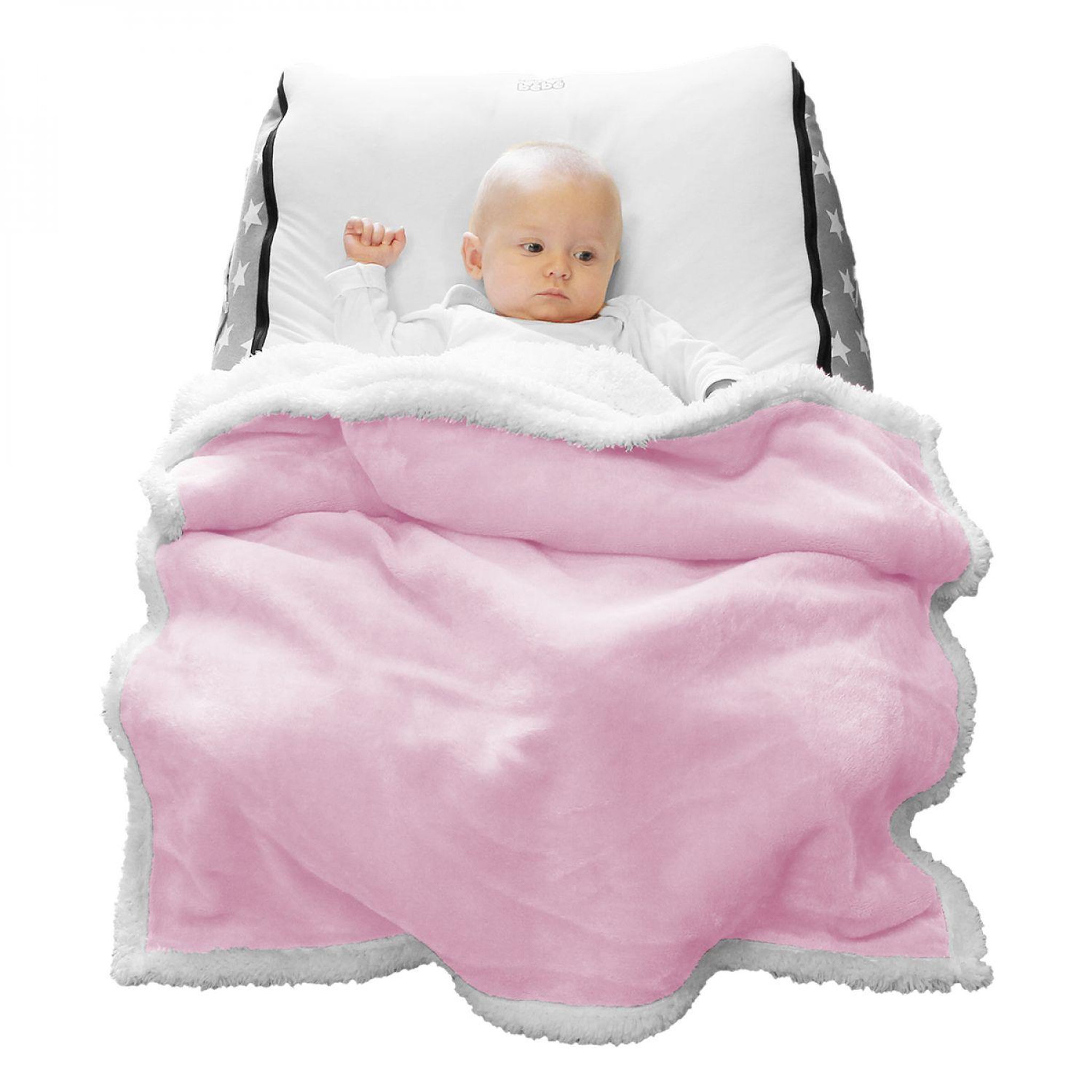 Voir la diapositive 4 : Monsieur Bébé Lot de 5 couvertures, plaids polaires pour bébé 75 x 100 cm en flanelle et sherpa ultra doux
