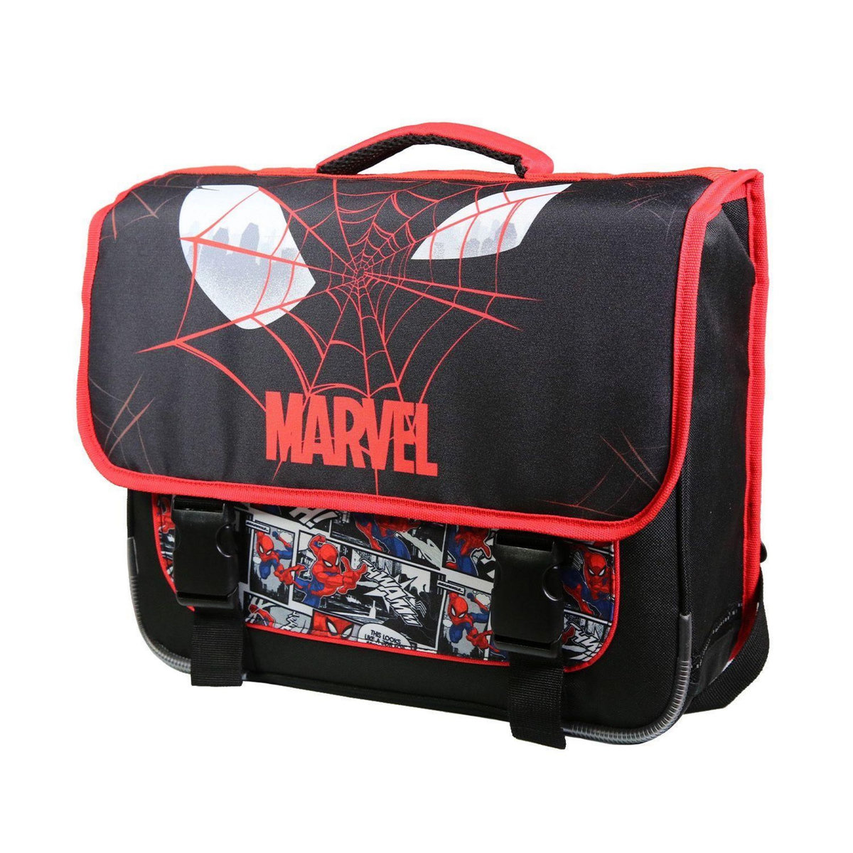 Bagtrotter BAGTROTTER Cartable 38 cm Spiderman Noir Toile d'araignée