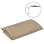 Voir la diapositive 2 : VIDAXL Tissu de remplacement pour parasol deporte Taupe 350 cm