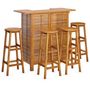 Voir la diapositive 3 : VIDAXL Ensemble de bar de jardin 5 pcs Bois d'acacia solide