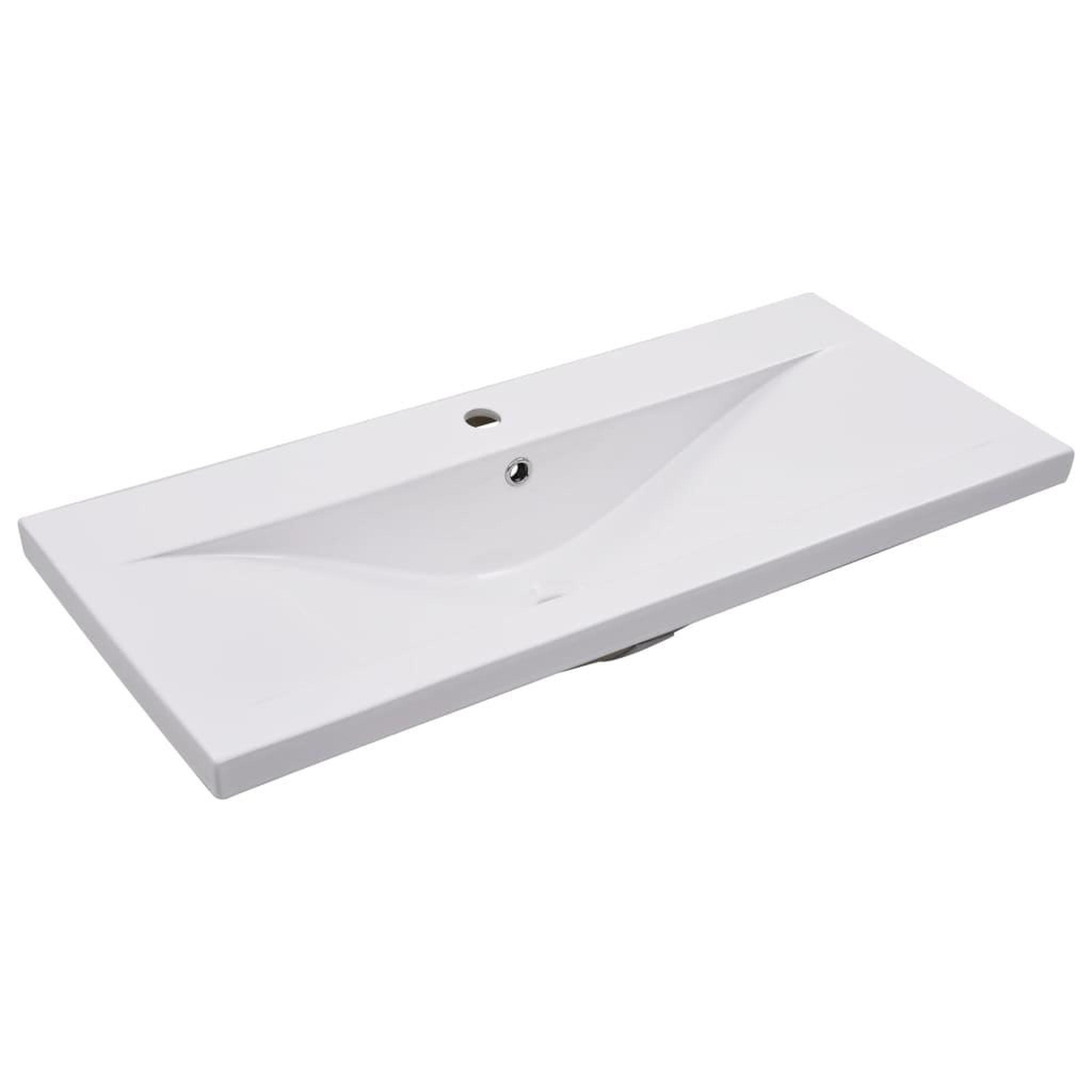 Voir la diapositive 2 : VIDAXL Lavabo encastre 91 x 39,5 x 18,5 cm Ceramique Blanc