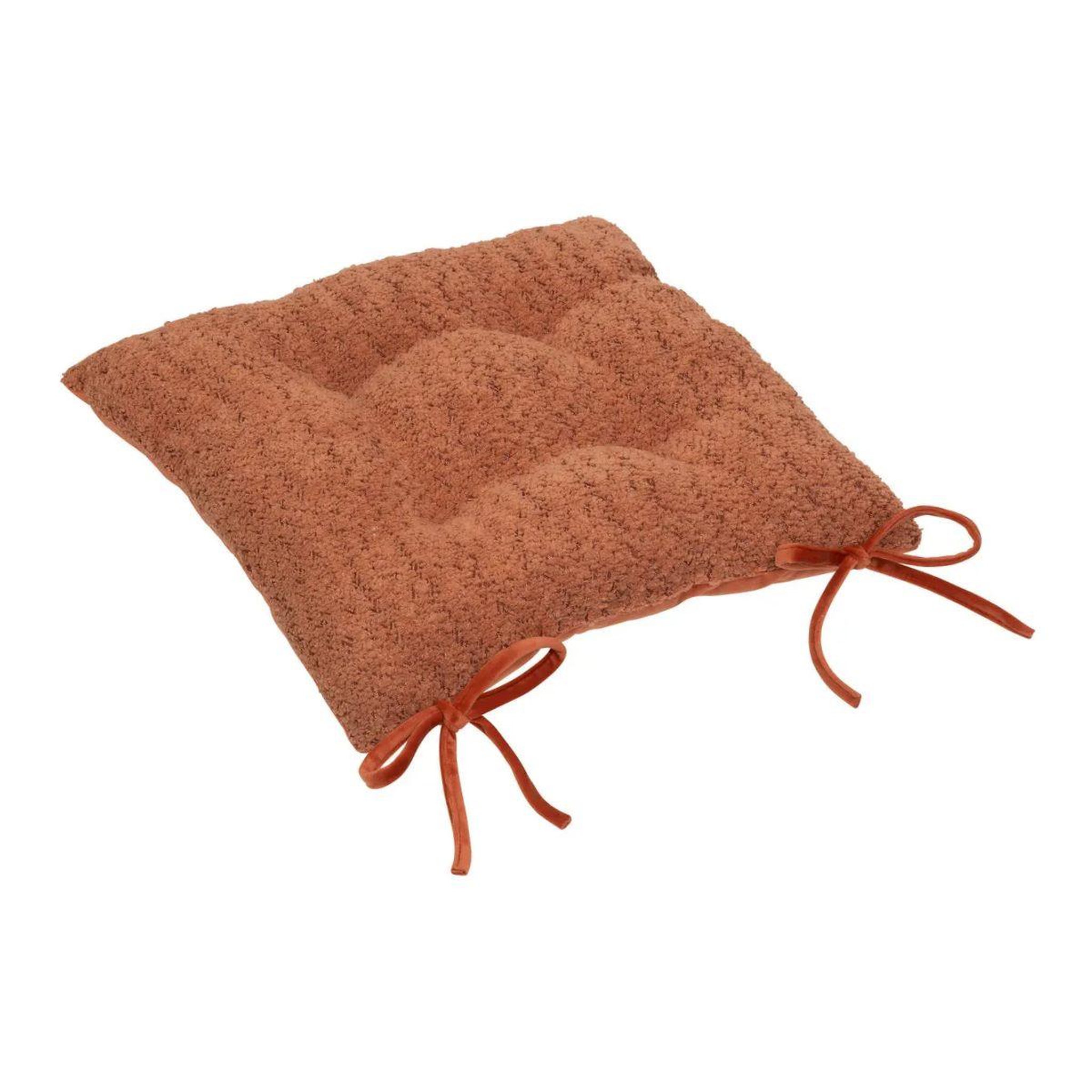ATMOSPHERA Galette de chaise bouclette  soana  38x38cm terracotta