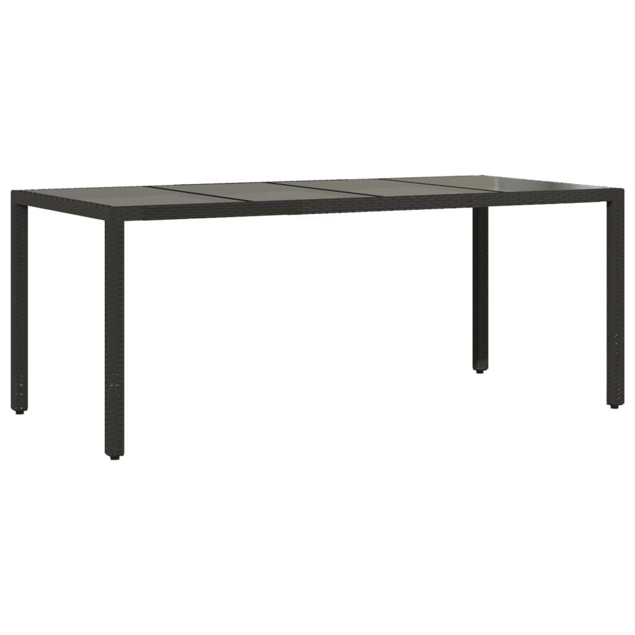 Voir la diapositive 4 : VIDAXL Ensemble a manger de jardin et coussins 9 pcs noir rotin verre