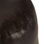 VIDAXL Pouf 60 x 30 cm Marron fonce Cuir veritable de chevre