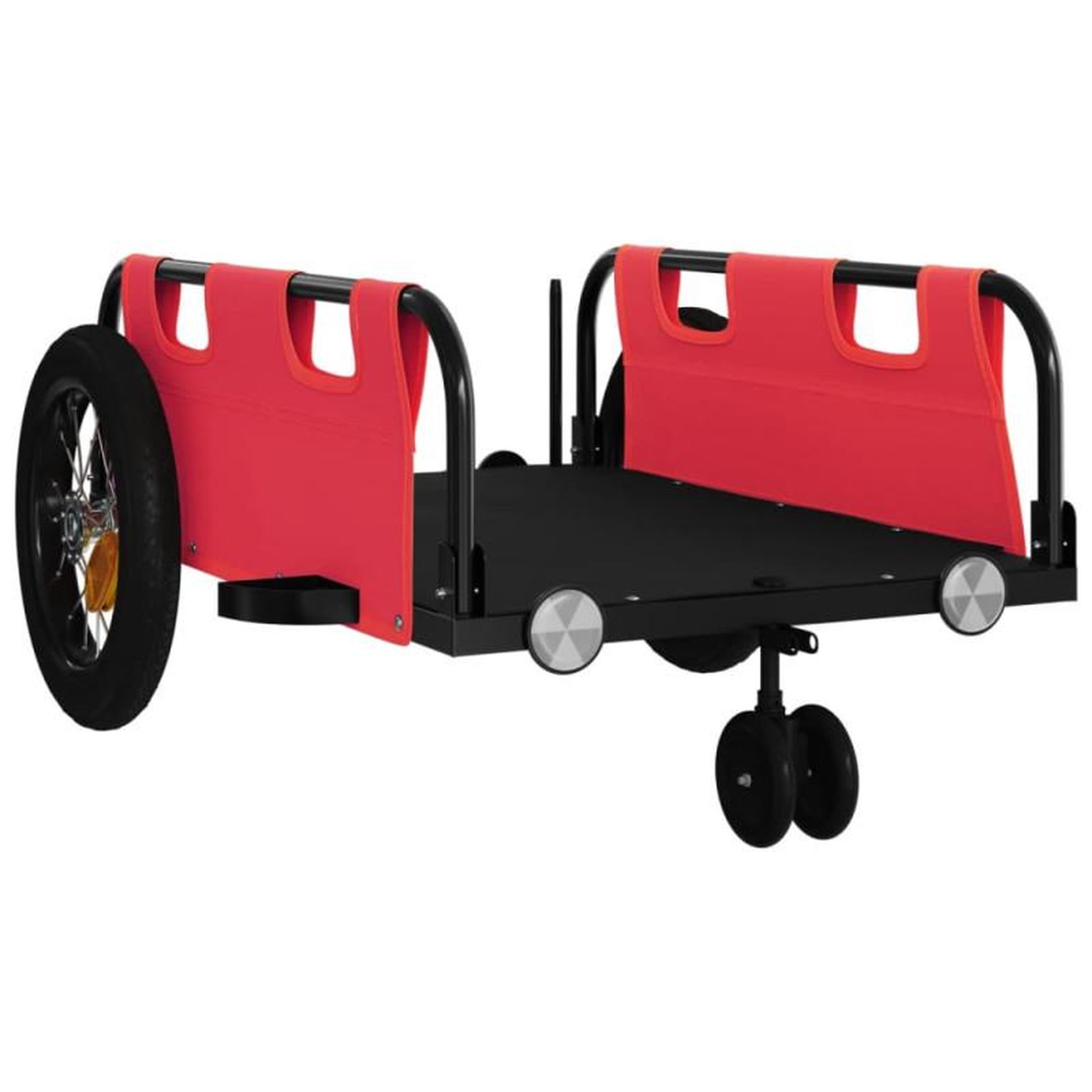 Voir la diapositive 4 : VIDAXL Remorque de vélo rouge tissu oxford et fer