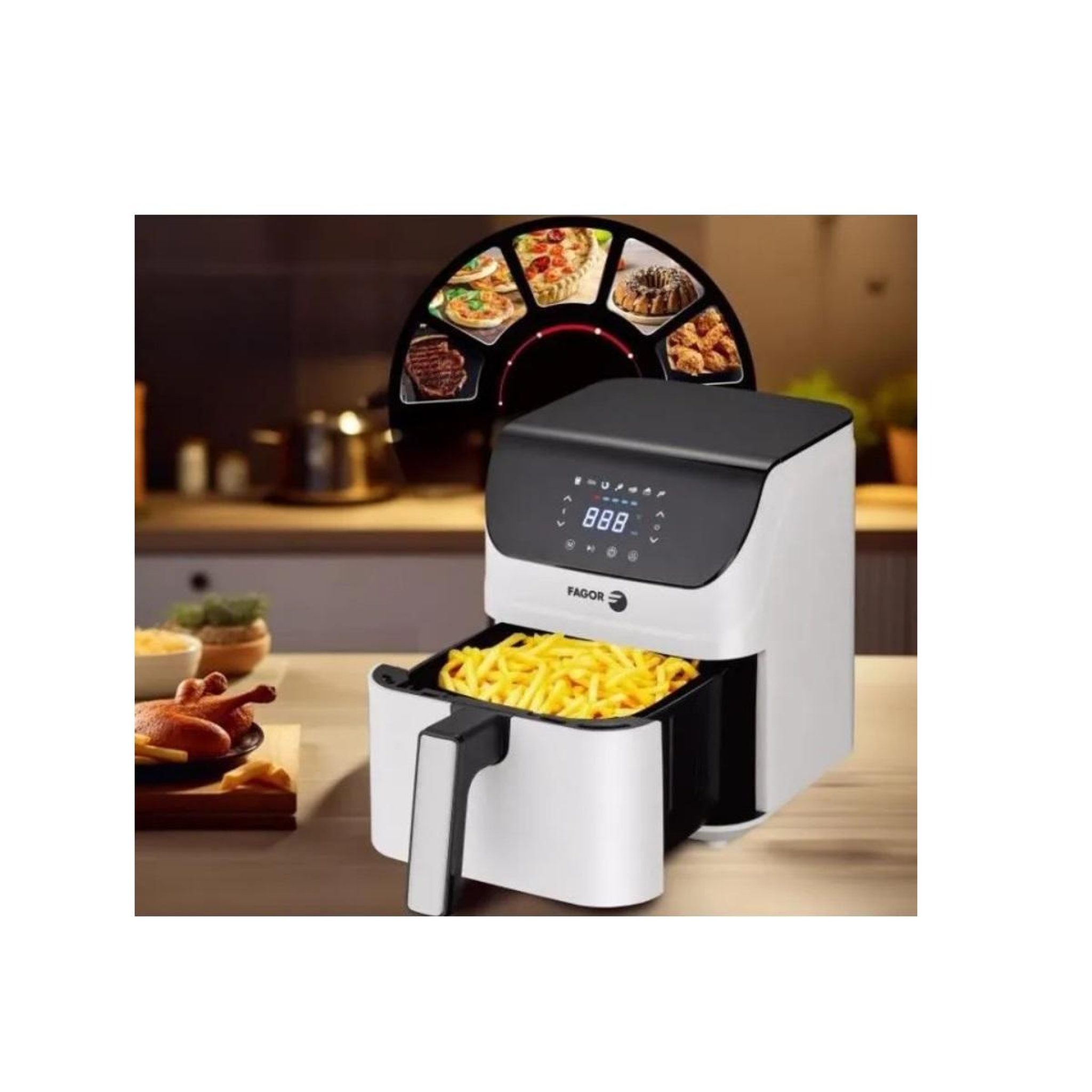 Voir la diapositive 4 : Fagor Friteuse sans huile 4.3l 1350w noir et blanc - fg5060