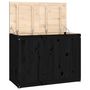 Voir la diapositive 2 : VIDAXL Boîte a linge Noir 88,5x44x66 cm Bois massif de pin