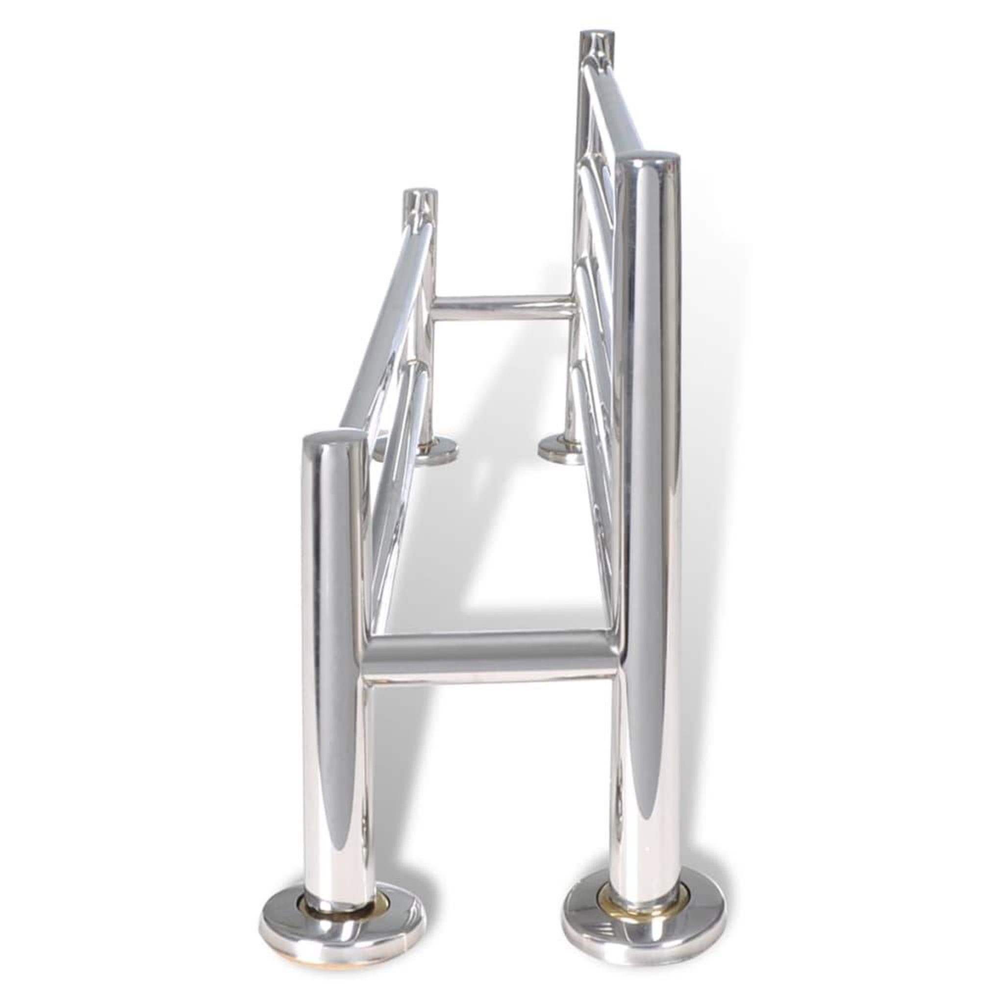 Voir la diapositive 5 : VIDAXL Porte serviettes double - barre fixe 6 tubes