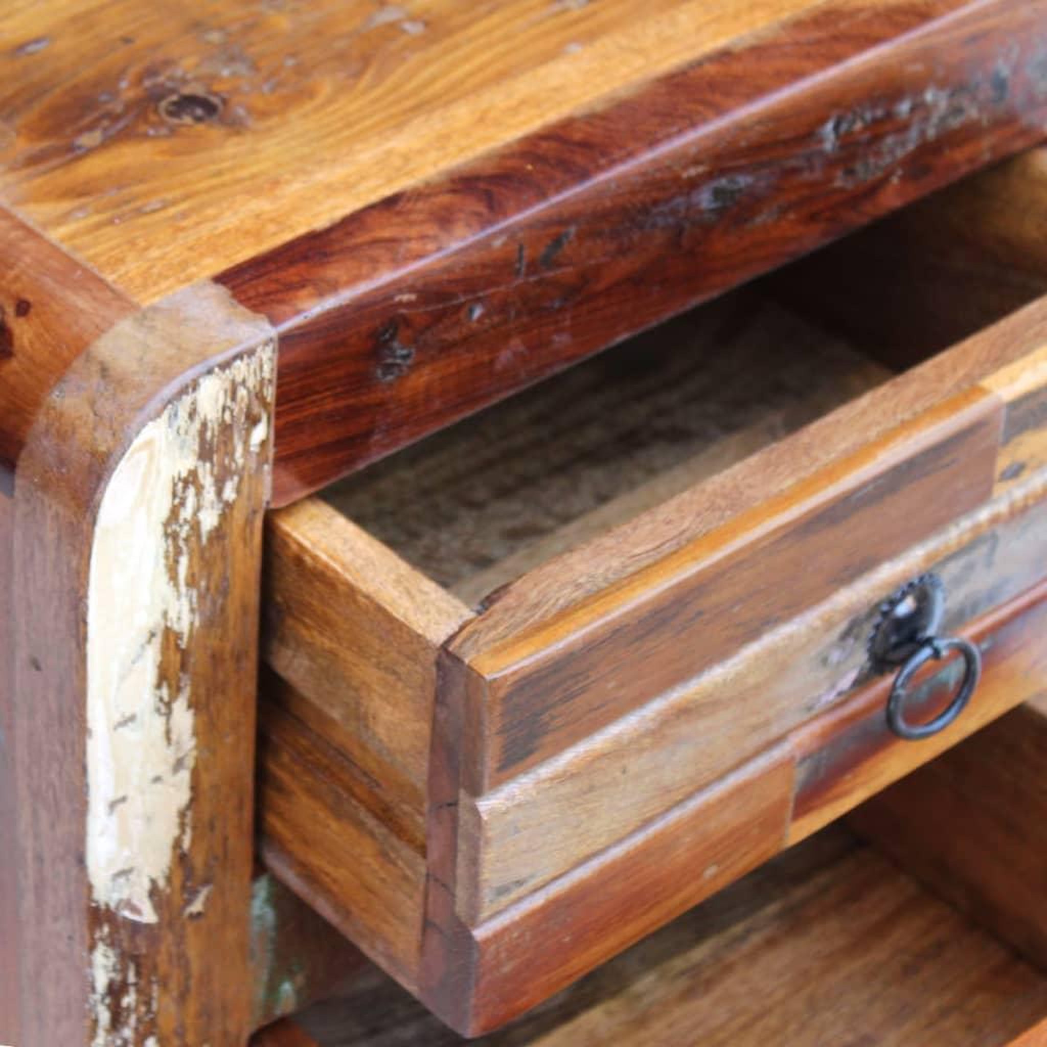 Voir la diapositive 4 : VIDAXL Table de chevet bois de recuperation massif 43x33x51 cm