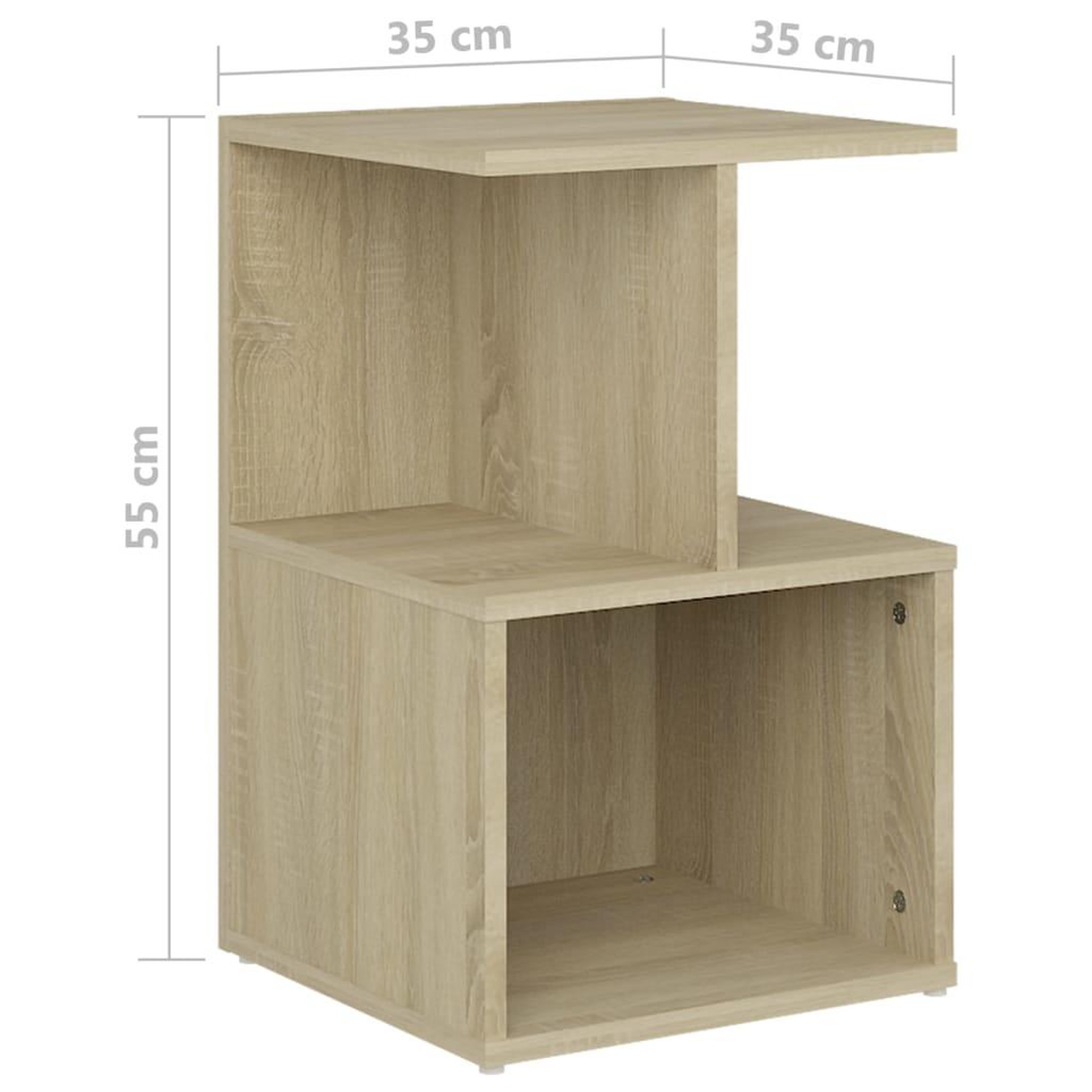 Voir la diapositive 6 : VIDAXL Tables de chevet 2pcs Chene sonoma 35x35x55cm bois d'ingenierie