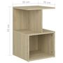 Voir la diapositive 6 : VIDAXL Tables de chevet 2pcs Chene sonoma 35x35x55cm bois d'ingenierie