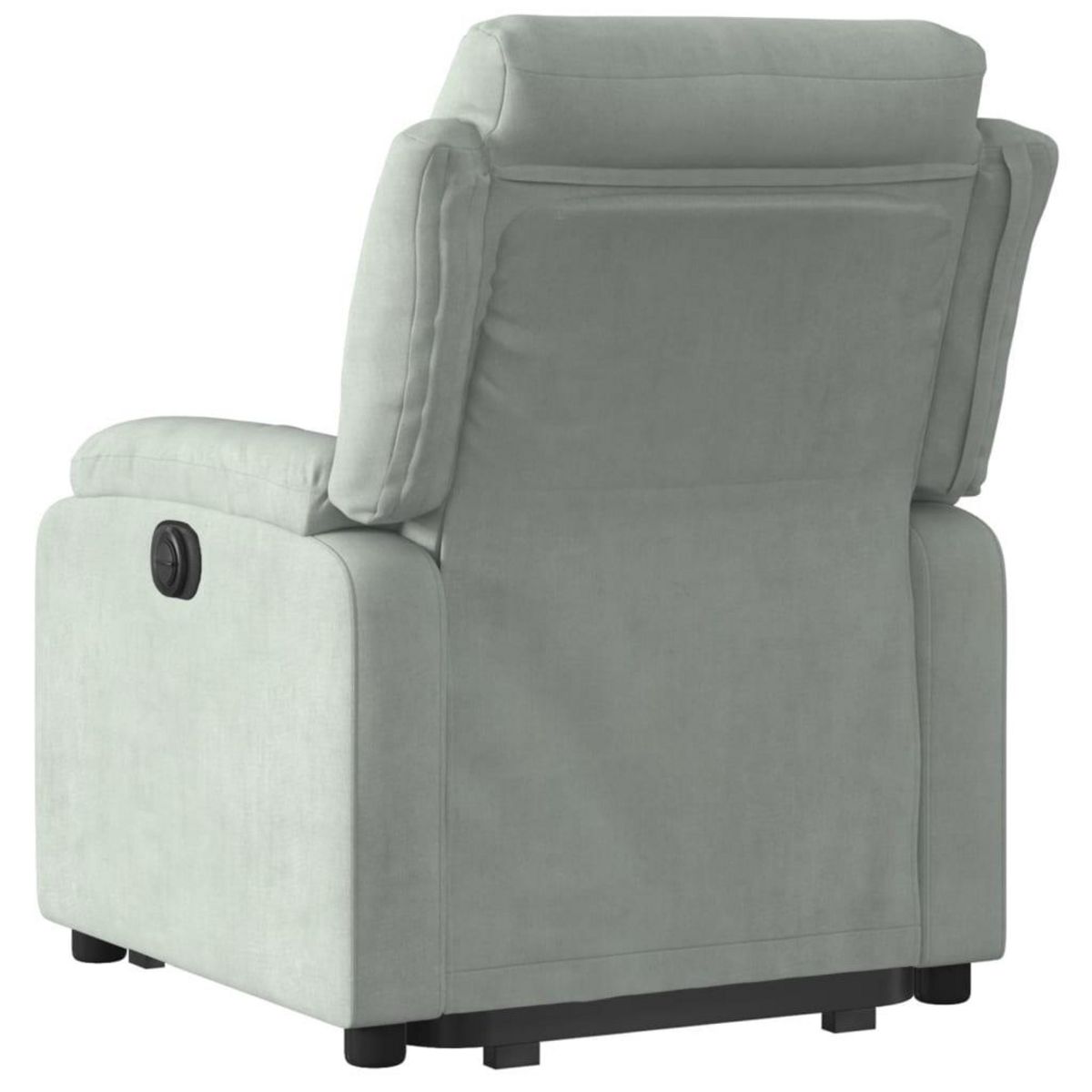 VIDAXL Fauteuil inclinable electrique gris clair velours