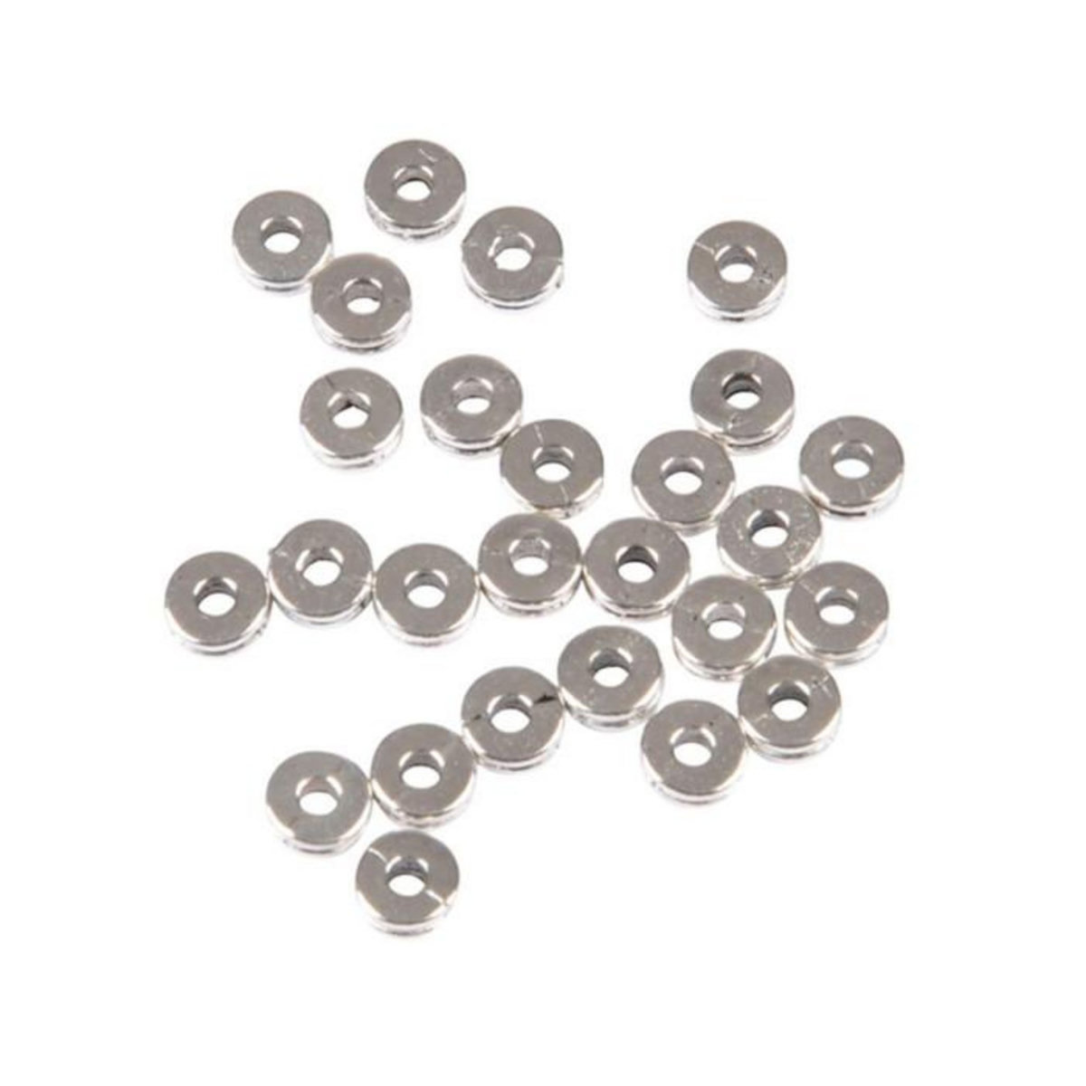 Paris Prix Lot de 26 Perles pour Bijoux  Heishi  0,6cm Argent