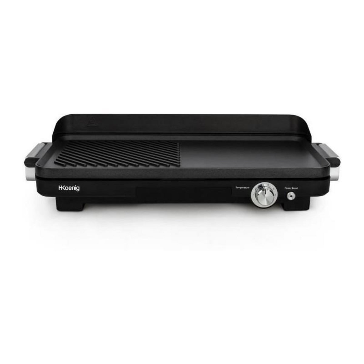 HKOENIG HKoeNIG GRX330 - Plancha double zones - 50x25cm - 1800W - Revetement anti-adhésif - Fonction turbo zone grill - Thermostat ajus