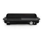HKOENIG HKoeNIG GRX330 - Plancha double zones - 50x25cm - 1800W - Revetement anti-adhésif - Fonction turbo zone grill - Thermostat ajus