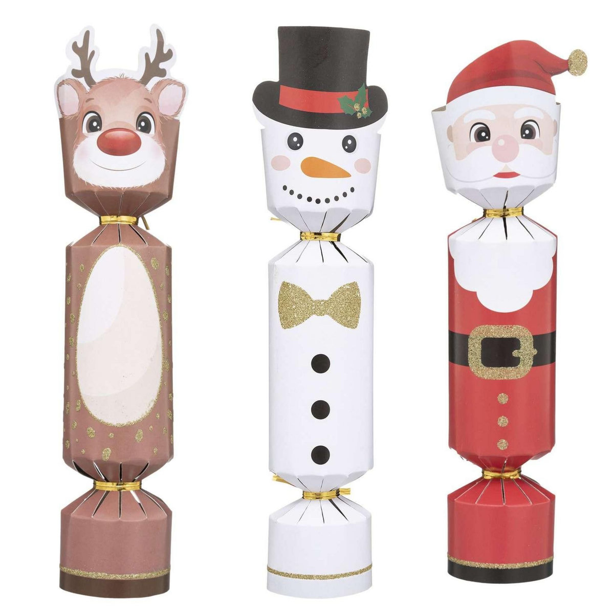 ATMOSPHERA Lot de 6 crackers personnages de Noël