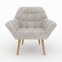 Voir la diapositive 6 : Rendez vous déco Fauteuil en tissu gris clair - Simba