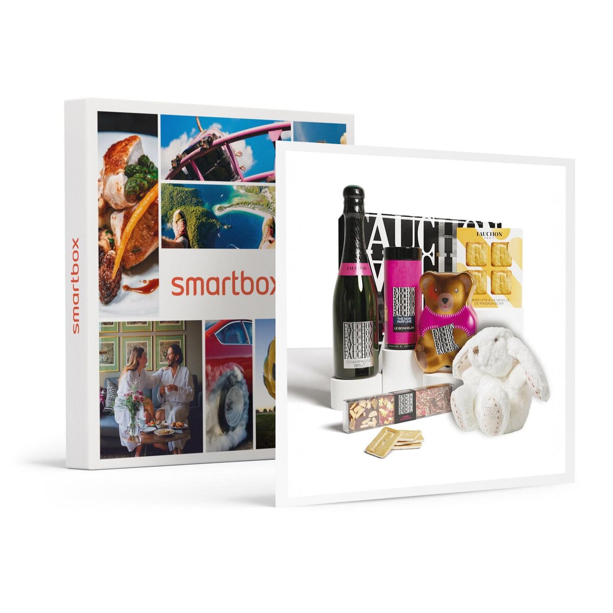 Smartbox Coffret Naissance Champagne Fauchon : assortiment de délices sucrés livré à domicile - Coffret Cadeau Gastronomie