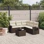 Voir la diapositive 1 : VIDAXL Salon de jardin avec coussins 6 pcs marron resine tressee