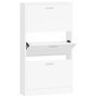 Voir la diapositive 2 : VIDAXL Armoire a chaussures Blanc 59x17x108 cm Bois d'ingenierie
