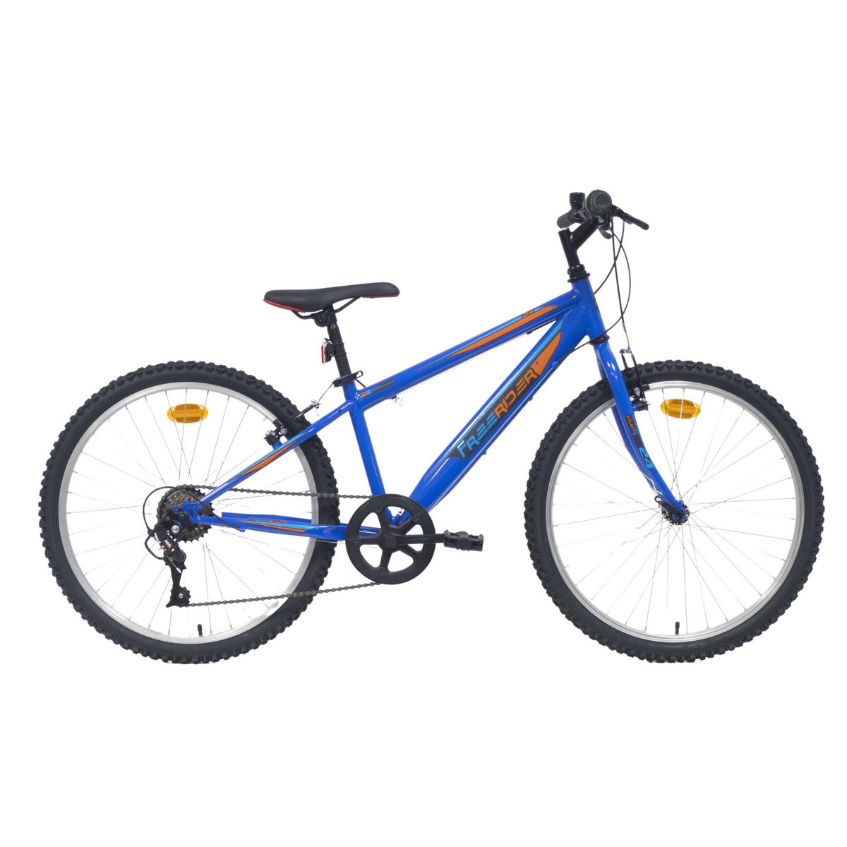 FREERIDER Vélo enfant - VTT 24'' Rigide   Freerider   pour taille de 140 cm à 160 cm - 6 Vitesses - Fourche et cadre rigide en acier - Jantes en aluminium - Freins V-brake