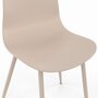 Voir la diapositive 6 : ID MARKET Lot de 6 chaises en polypropylène KIARA beige avec pieds en métal