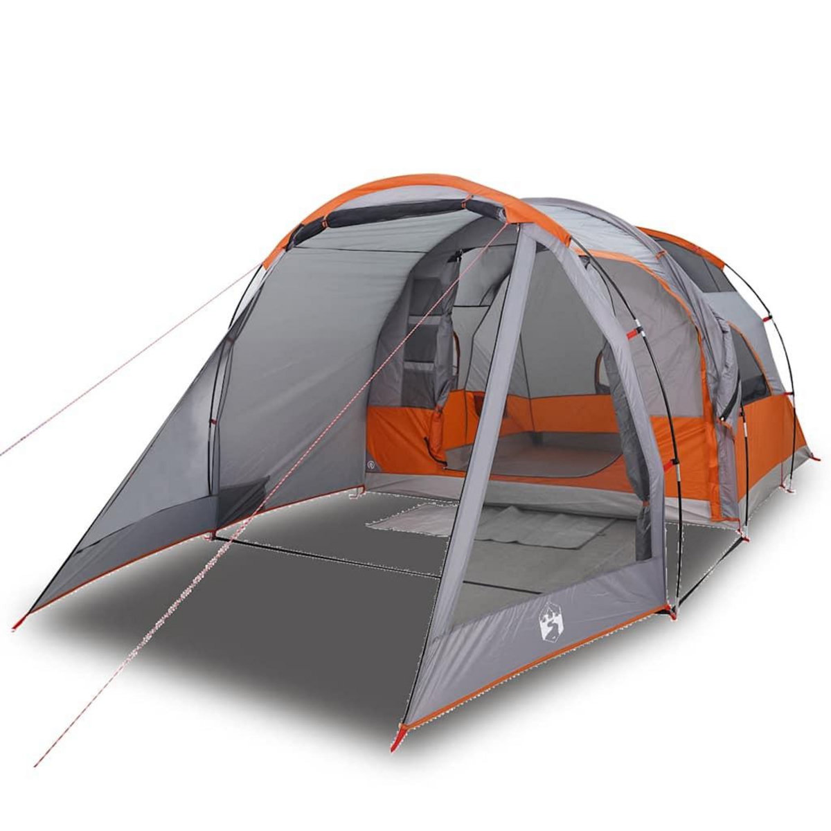VIDAXL Tente de camping tunnel 4 personnes gris impermeable
