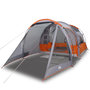 Voir la diapositive 2 : VIDAXL Tente de camping tunnel 4 personnes gris impermeable