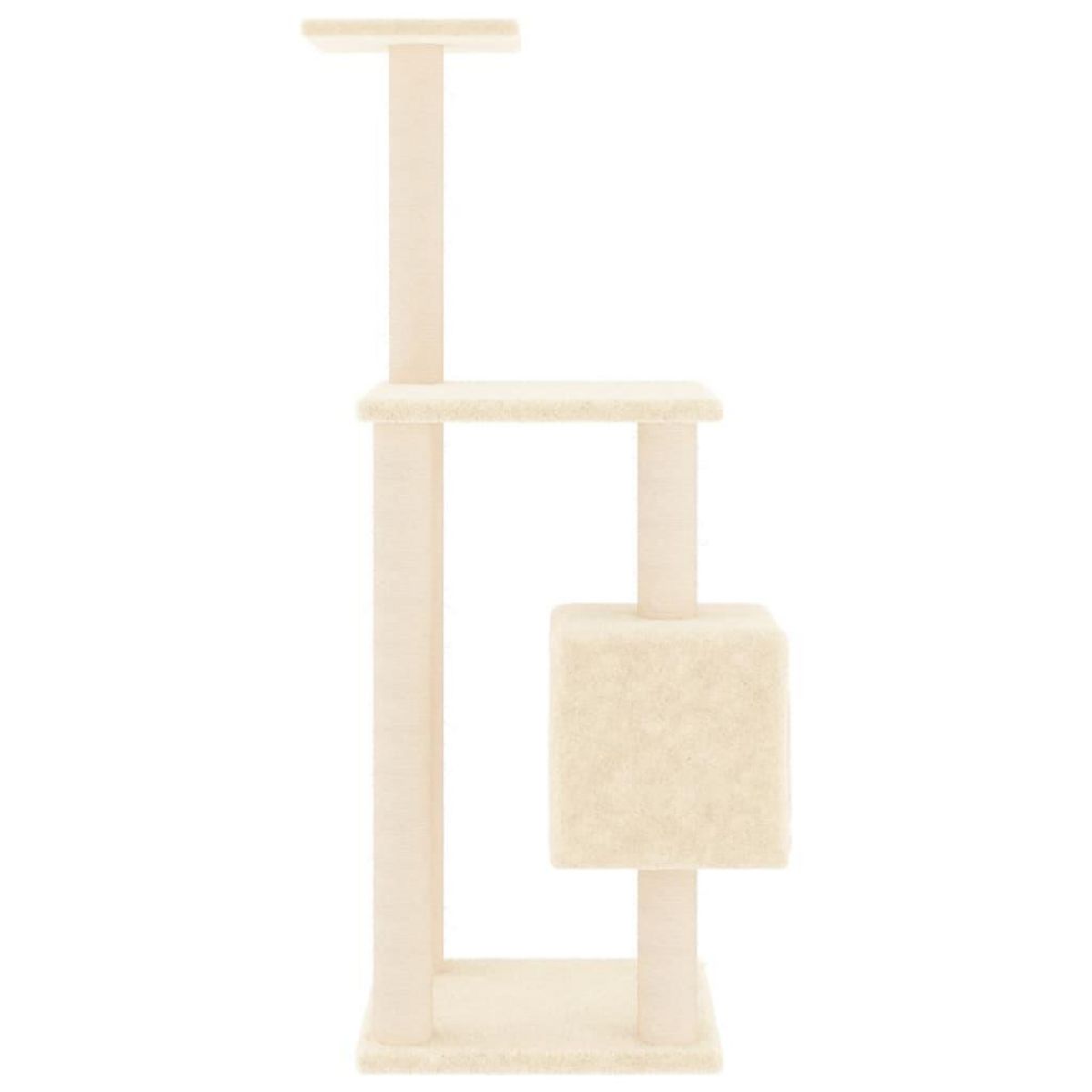 VIDAXL Arbre a chat avec griffoirs en sisal Creme 104 cm